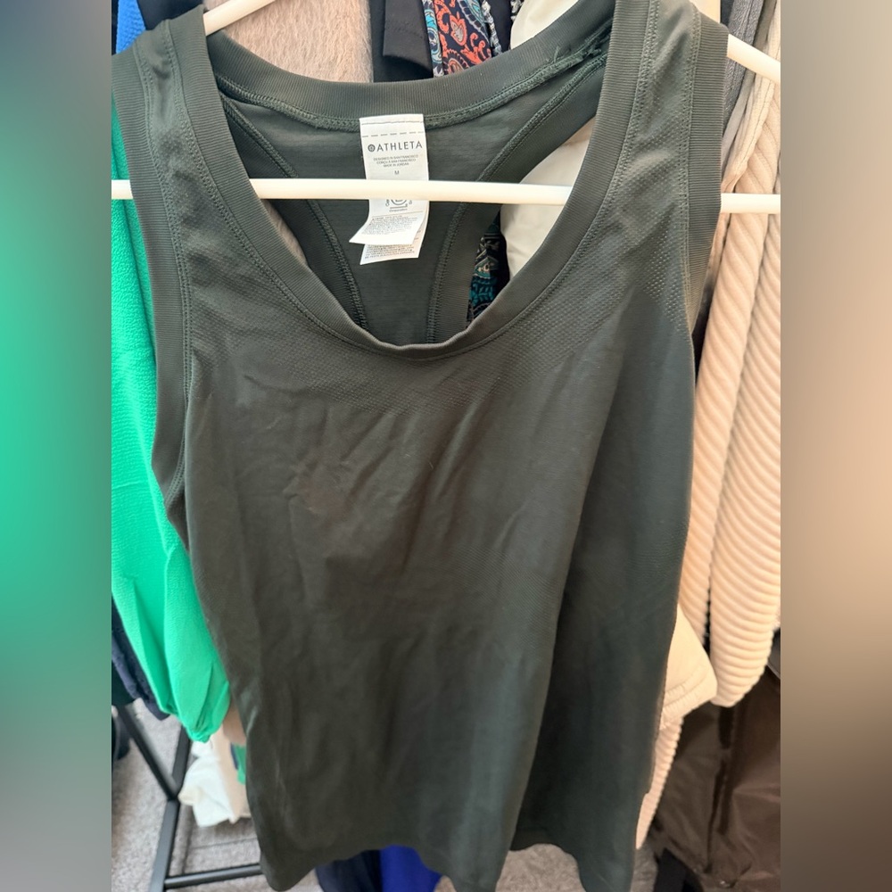 Athleta Olive Green Performance Racerback Tank